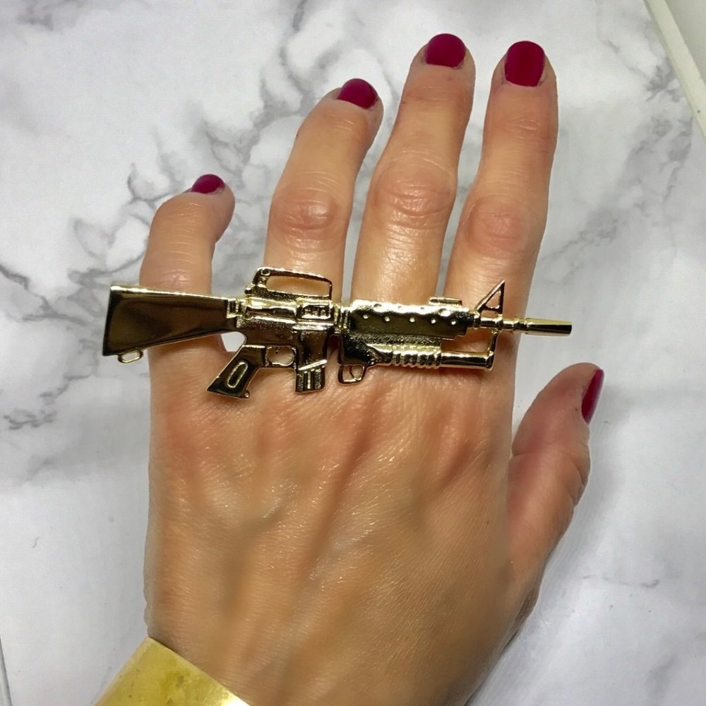Melody Ehsani X Jeremy Scott- M16 Two Finger Ring